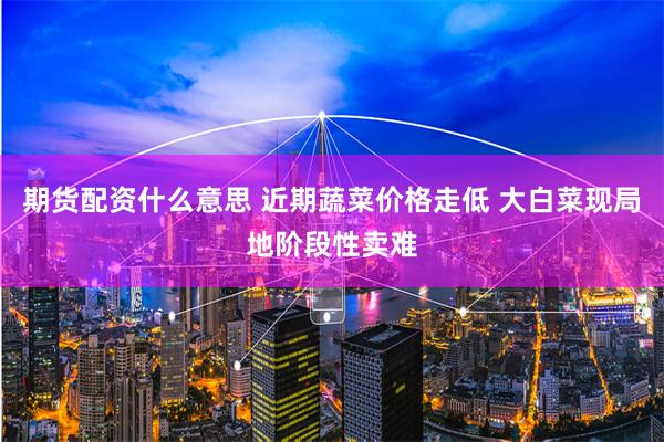 期货配资什么意思 近期蔬菜价格走低 大白菜现局地阶段性卖难